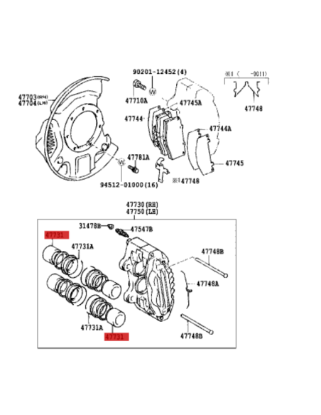 PISTON PINZA DELANTERA