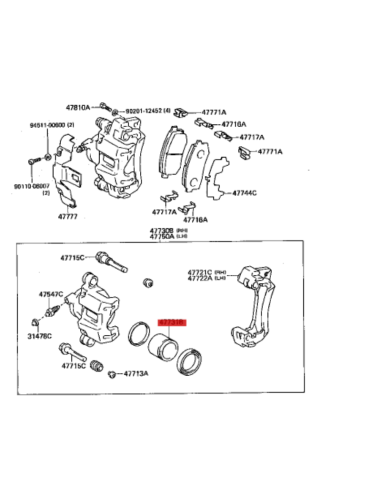 Piston pinzas traseras hdj80 
