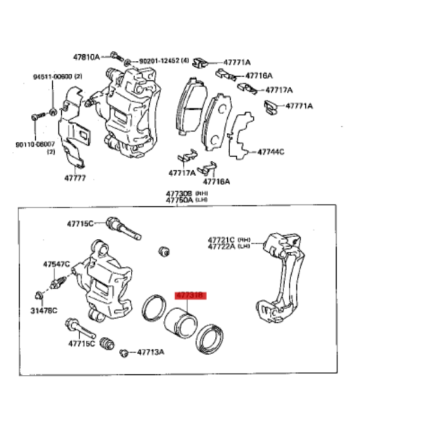 Piston pinzas traseras hdj80 