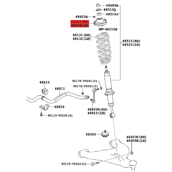 Copertura ammortizzatore per Toyota Hilux Revo...