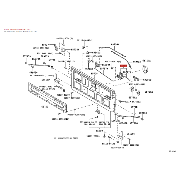Rückseitiges Verriegelungskontrollset für...