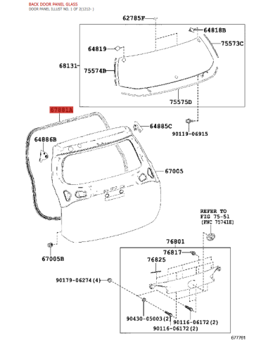 Joint de hayon complet pour Toyota Rav4 (2012 à...