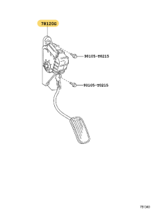 Complete electronic accelerator pedal for Toyota Hilux... 2