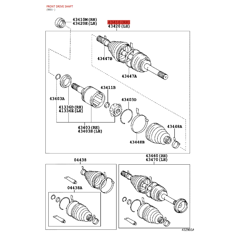 Omotrebbia completa originale per Toyota Land Cruiser J10 - Originale Toyota Land Cruiser