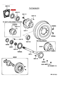 Rear hub retainer J8 - Original Toyota Land Cruiser 2
