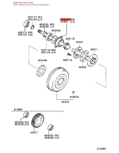 Buje del palier trasero, Para  Toyota Hilux/dyna... 2