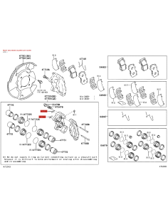 Front Brake Caliper Pin Clip For Toyota Land Cruiser J12... 2