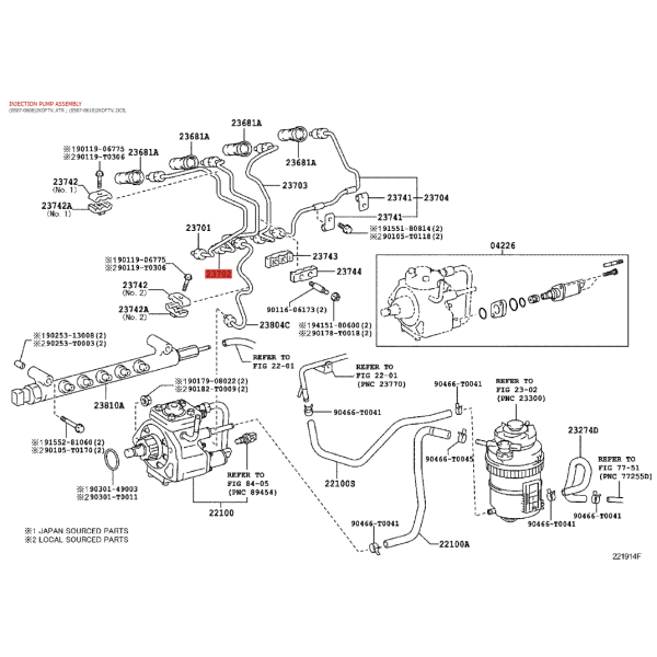 Tubo dell'iniettore n°2 Per Toyota Hilux Vigo...