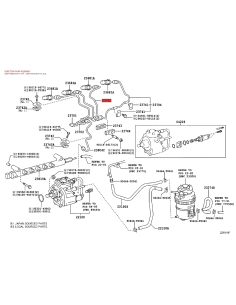 Tubo del inyector nº3 Para Toyota hilux vigo (2005 a... 2