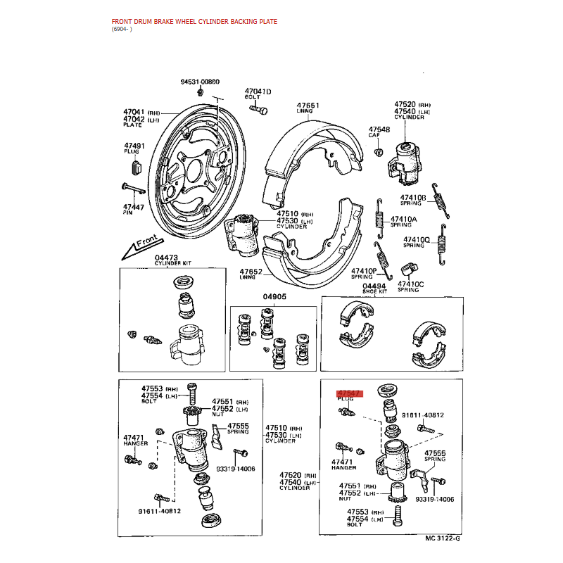Sangrador do Cilindro ou receptor de embreagem para Toyota Land Cruiser - Original Toyota Land Cruiser
