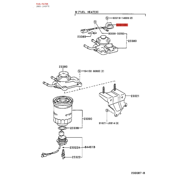Kraftstoffheizung Diesel für Toyota Land...