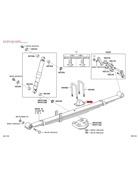 Rear Suspension Bump Stop Upper Leaf Spring for Toyota Hilux Revo - Original Toyota Land Cruiser