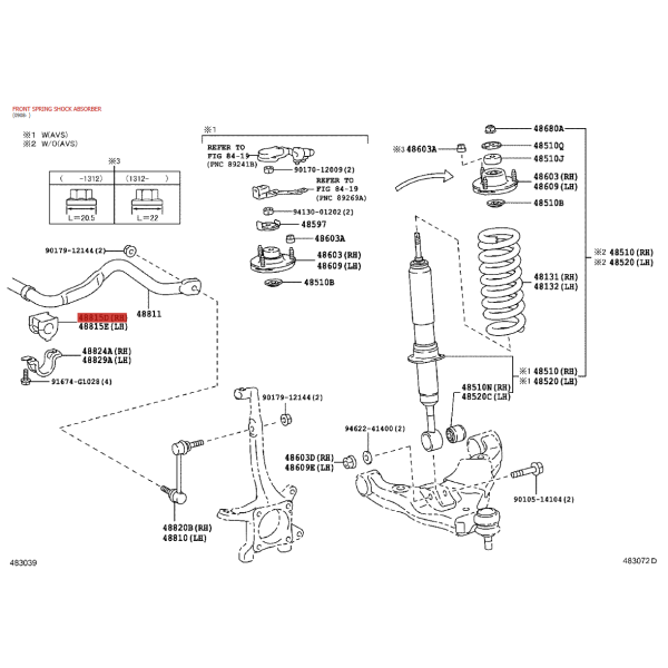 Front Stabilizer Bar Silentblock For Toyota...