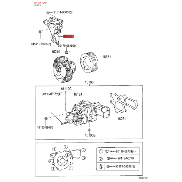 Tenditore cinghia di servizio, per Toyota Hilux...