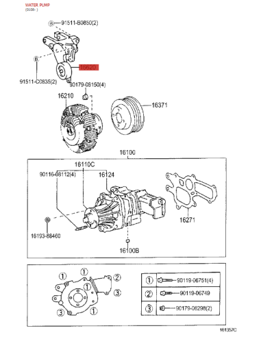 Tensor da correia de serviço, para Toyota Hilux...