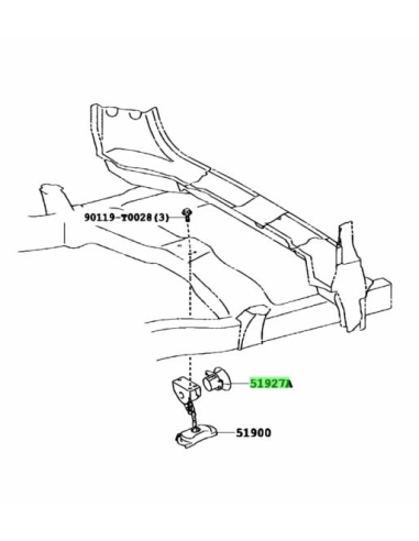 Spare Wheel Support Guide for Toyota Hilux Revo...