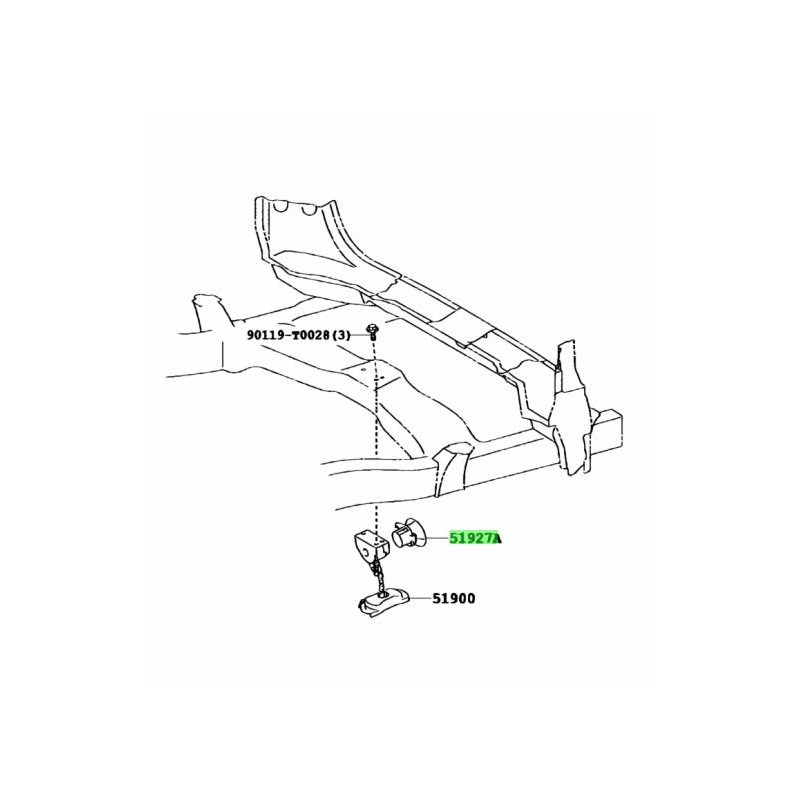 Spare Wheel Support Guide for Toyota Hilux Revo - Original Toyota Land Cruiser