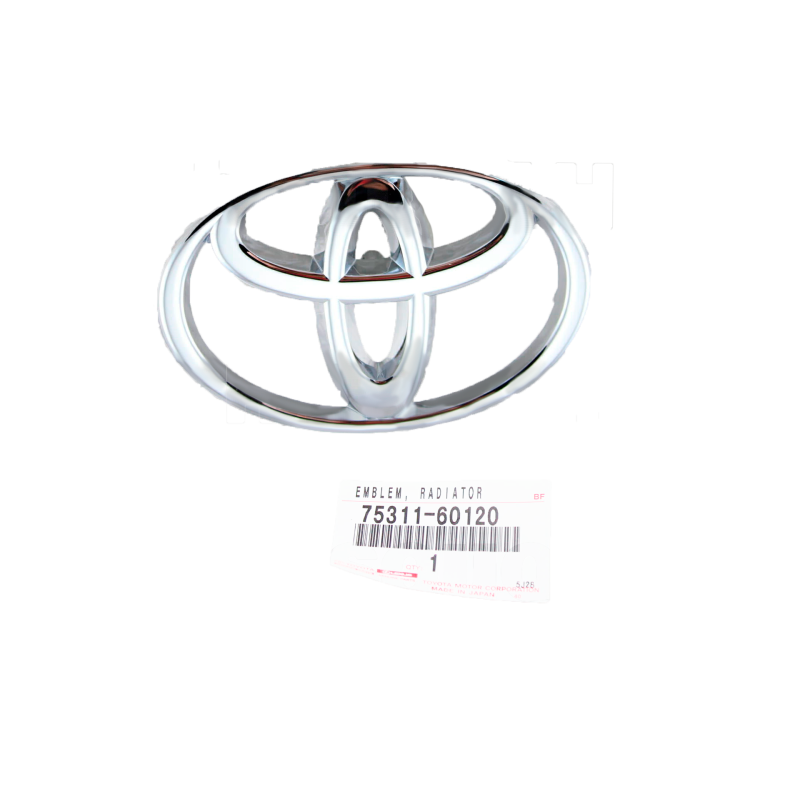 Emblème TOYOTA, sur calandre ou grille de radiateur avant, pour Toyota Land Cruiser J9 - Original Toyota Land Cruiser