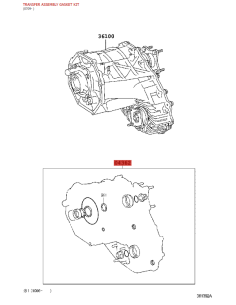 Kit de juntas y retenes caja transfer, Para Toyota Land... 2