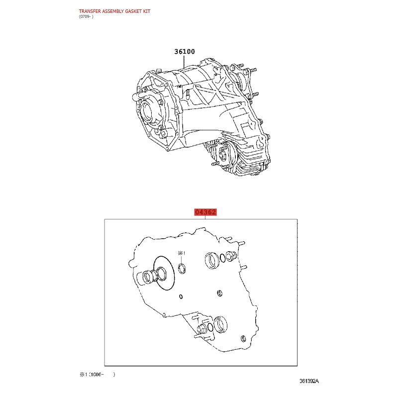 Kit di guarnizioni e paraoli per scatola di trasferimento, Per Toyota Land Cruiser J20 - Originale Toyota Land Cruiser