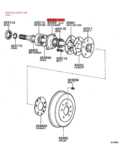 Rear axle shaft bushing, For Toyota Hilux/ J7/ 4Runner... 2