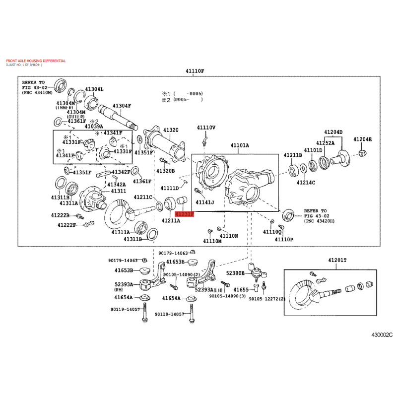 Distanziale pignone d'attacco, differenziale anteriore o posteriore, per Toyota Land Cruiser J9/RAV4/Hilux - Originale Toyota La