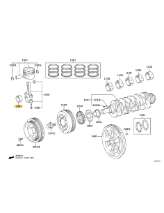 Casquillo de biela (nº 6), para toyota land cruiser J15... 2