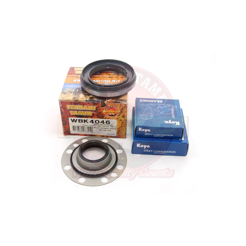 Kit de rolamento bucha traseira Nissan Patrol Y61 com freio a tambor e eixo flutuante - Terrain Tamer