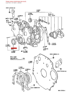 Reten cigueñal parte delantera, (motor... 2
