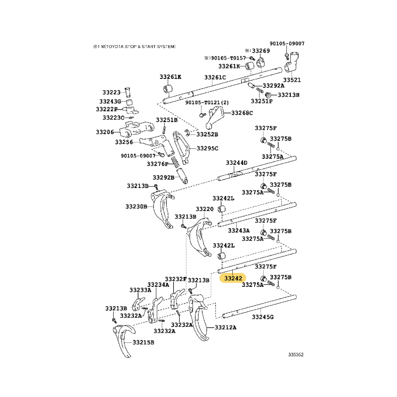 copy of Fork N-4 manual transmission (MTM), Toyota Hilux Revo - Original Toyota Land Cruiser