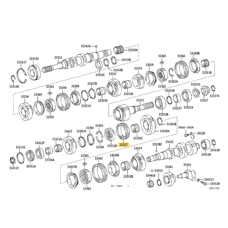 copy of Sottogruppo dell'asse, cambio manuale a 6 velocità (TYPE-B),Toyota Hilux revo - Originale Toyota Land Cruiser