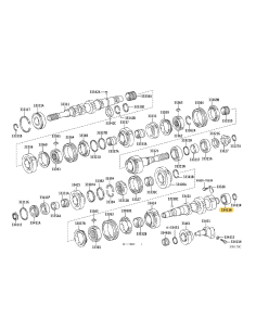 Intermediate bearing, reverse gear of the manual... 2