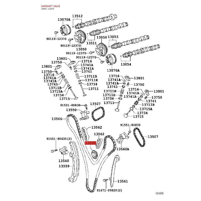 copy of Engrenage ou roue dentée, vilebrequin pour Toyota Hilux Revo (GDJ) - Original Toyota Land Cruiser