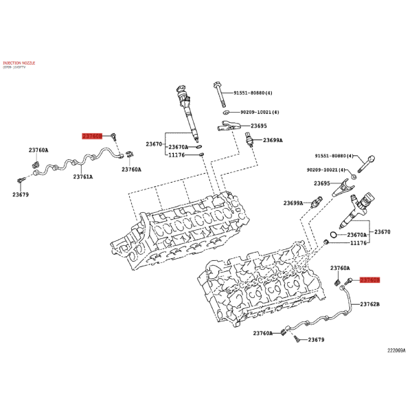 Hollow bolt for diesel return, For Toyota Land...