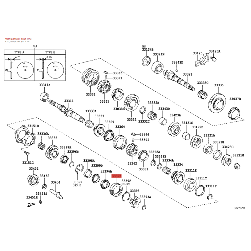 copy of Anschlagring EXTERN N-5, Schaltgetriebe für Toyota Rav4 - Original Toyota Land Cruiser