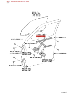 copy of Sliding rubber glass front left door J12 -... 2
