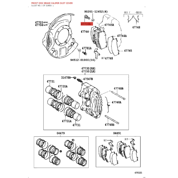 copy of Perno pinza freno anteriore Per Toyota...