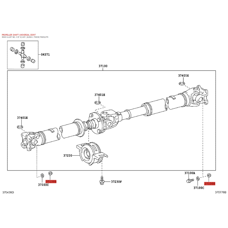 copy of Parafuso cardan traseiro J8 - Original Toyota Land Cruiser