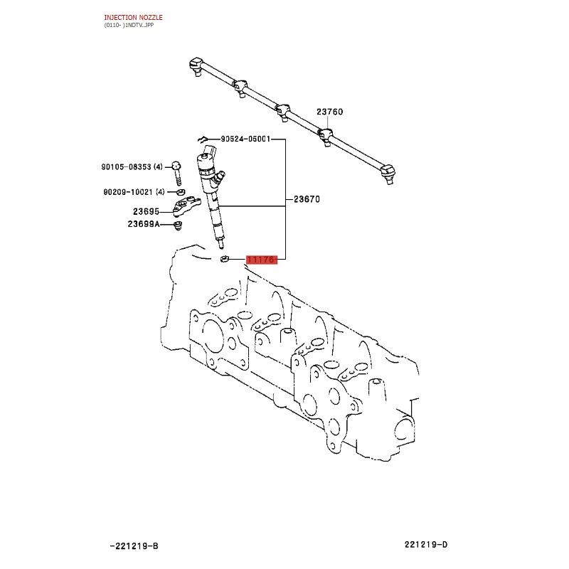 Blindscheibe (Motoren 1GDFTV / 2GDFTV), für Toyota Land Cruiser J15 / Hilux Revo - Original Toyota Land Cruiser