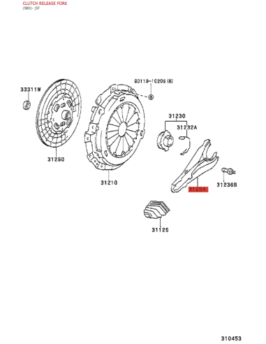 Shift fork for manual transmission for Toyota...