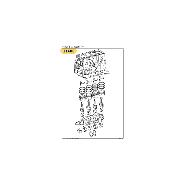 Bloco de motor embielado NOVO, Para Toyota...