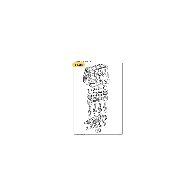 NEW assembled engine block, For Toyota Hilux Revo (engine 2GDFTV, pre-2020) - Original Toyota Land Cruiser