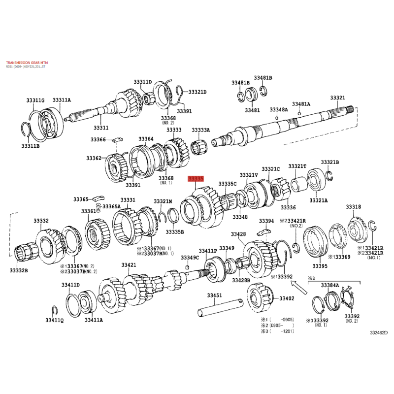 copy of Arbre primaire (arbre d'entrée) Pour Toyota Hilux Vigo - Original Toyota Land Cruiser