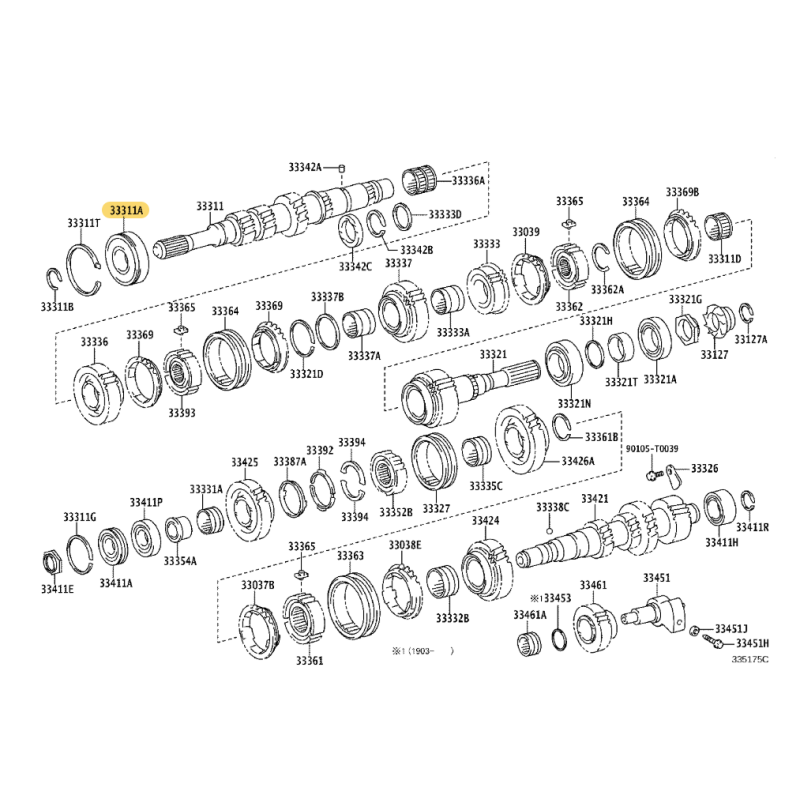 copy of Shift Selector No. 2, 6-speed manual transmission, For Toyota Hilux Revo - Original Toyota Land Cruiser