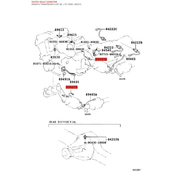 Sensore rapporto aria-carburante, Per Toyota...