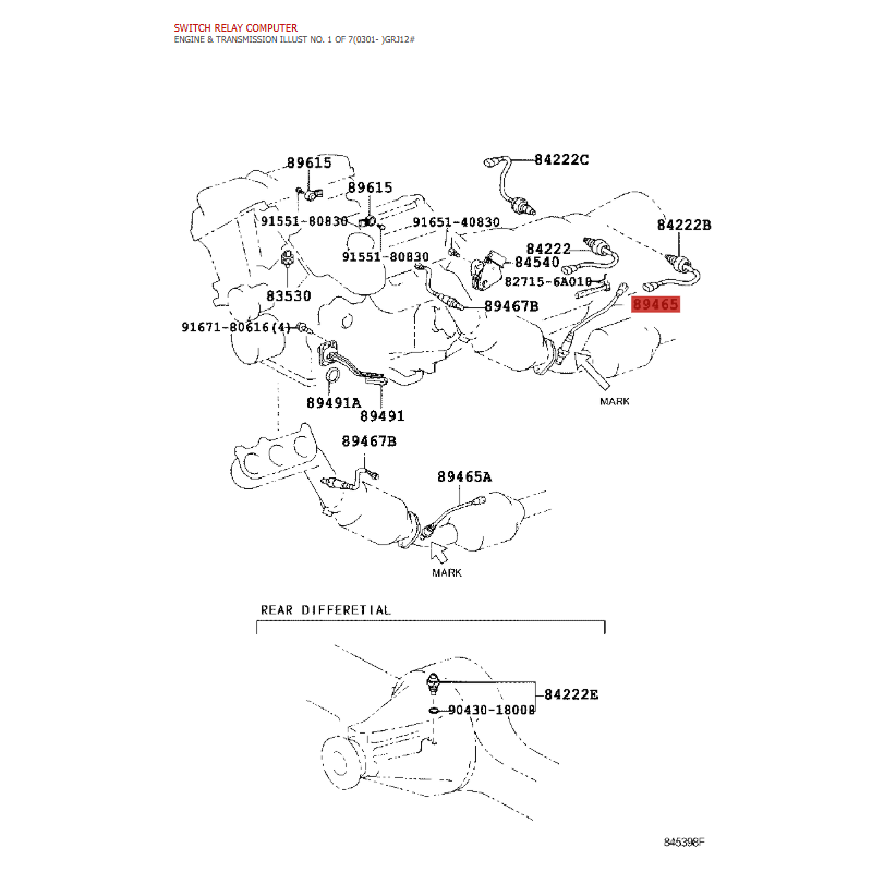 copy of Sauerstoffsensor N-2, Benzinmotor, Für Toyota Land Cruiser J12 / FJ (1grfe) - Original Toyota Land Cruiser