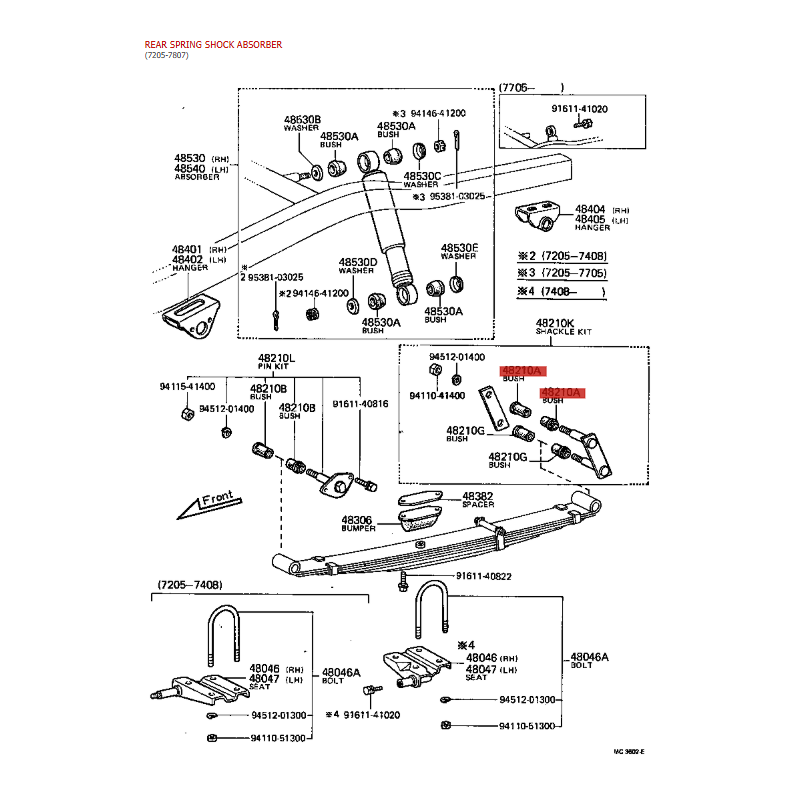 copy of Boccola o silentblock gemella balestra anteriore (L-56), per Toyota Hilux - Originale Toyota Land Cruiser