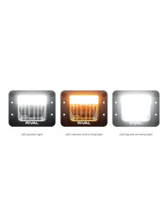 Kit de faros delanteros LED parachoques luz blanca-ámbar... 2