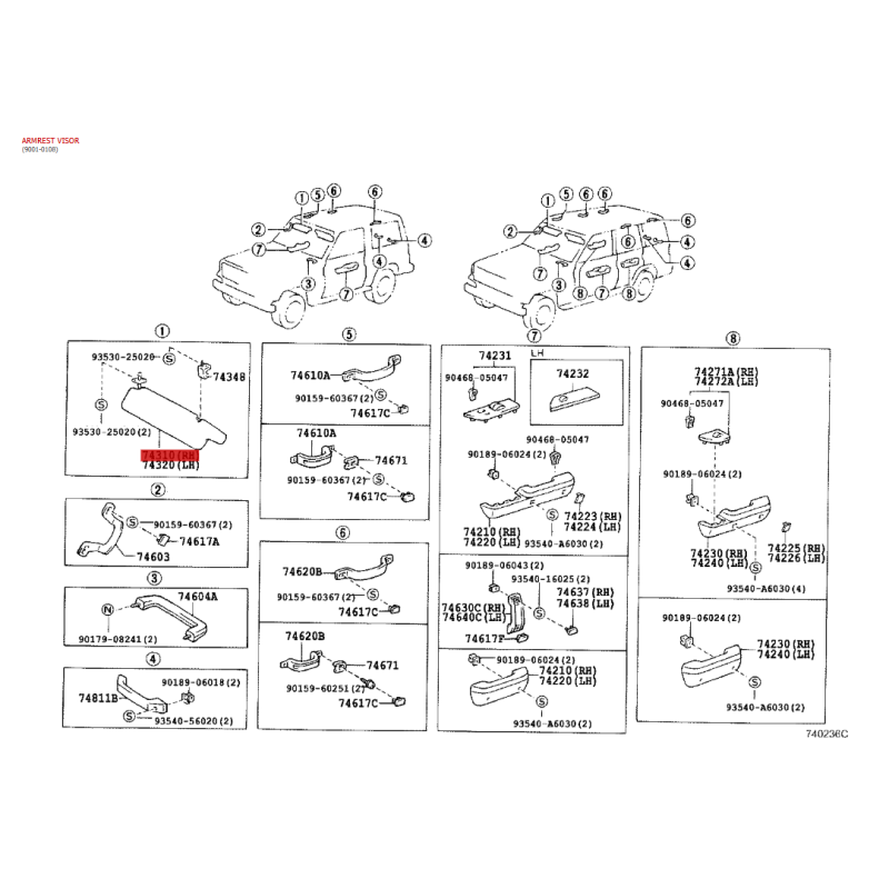 copy of Rechter Sonnenschutz, Für Toyota Land Cruiser J8 - Original Toyota Land Cruiser