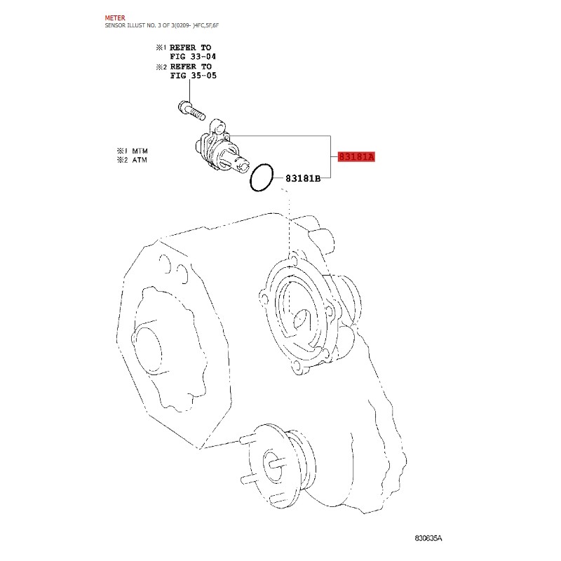 copy of Sensore velocimetro scatola di trasferimento km elettronico per Toyota Land Cruiser J8 - Originale Toyota Land Cruiser